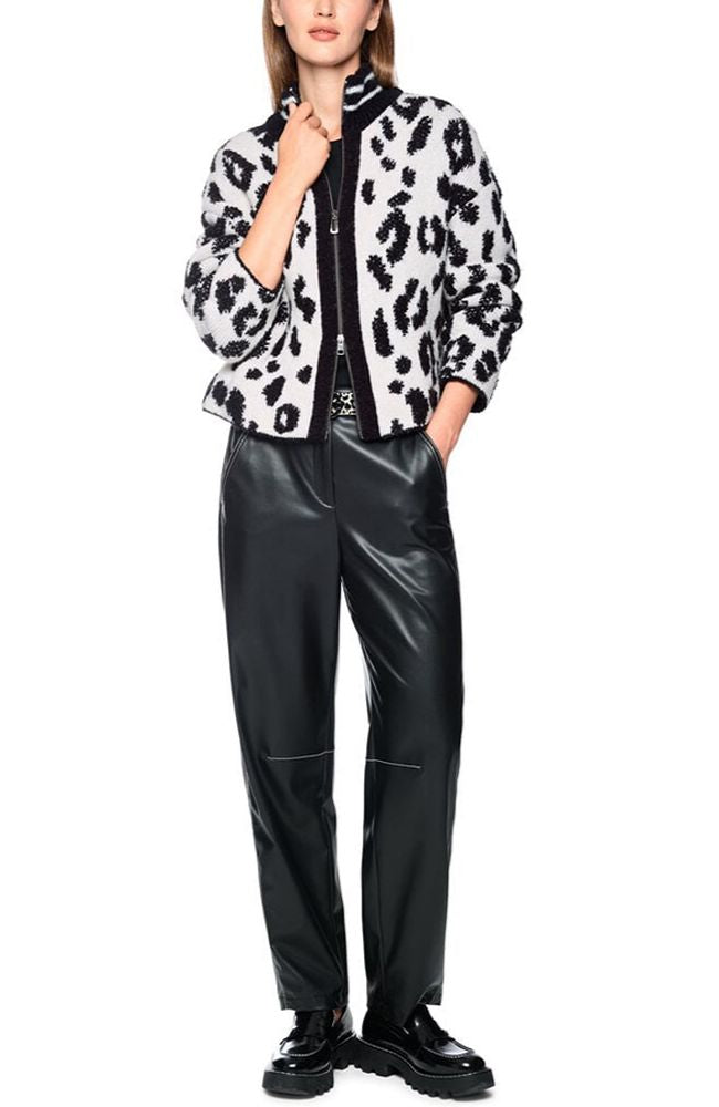 Animal Print Zip Up Cardigan