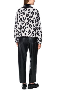 Animal Print Zip Up Cardigan