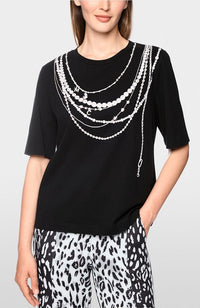 Black Embellished Tshirt
