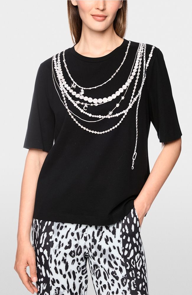 Black Embellished Tshirt