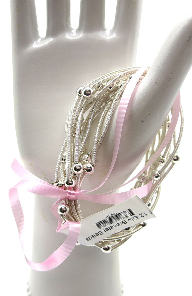 Set of 12 Silv Bracelet Beads