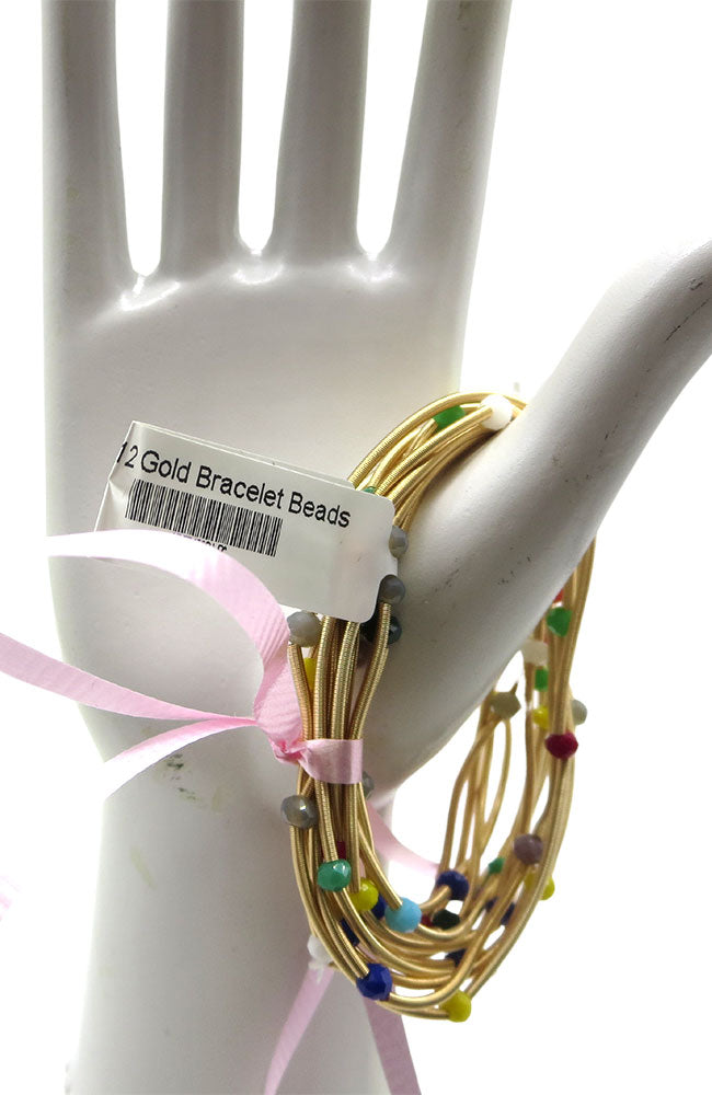 Set of 12 Gold Bracelet Beads