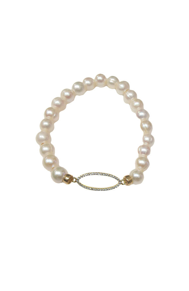 Pearl Gold Marquise Bracelet
