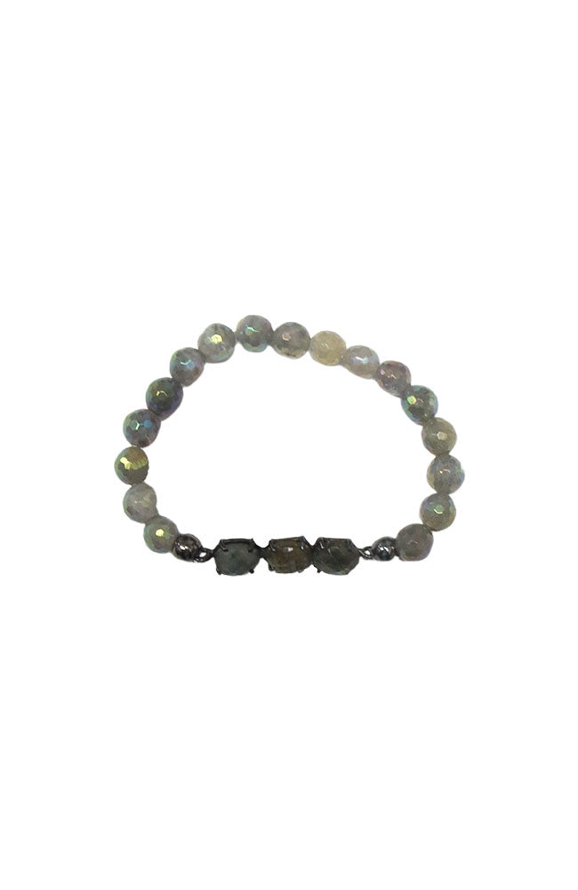 3 Stone Lab Gunmetal Bracelet