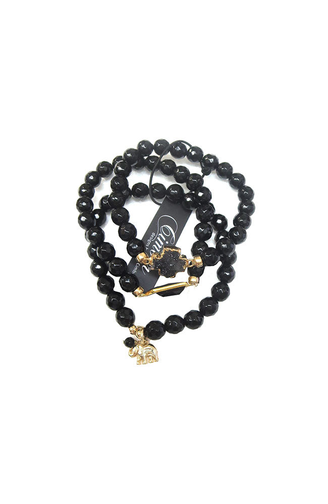 Black Bracelets Set of 3