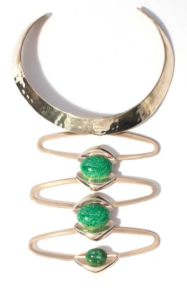 Ouroboros Collar in Pine Brass