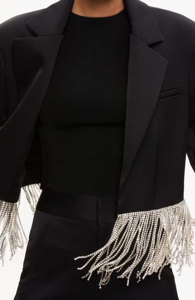 Shan Cropped Fringe Blazer
