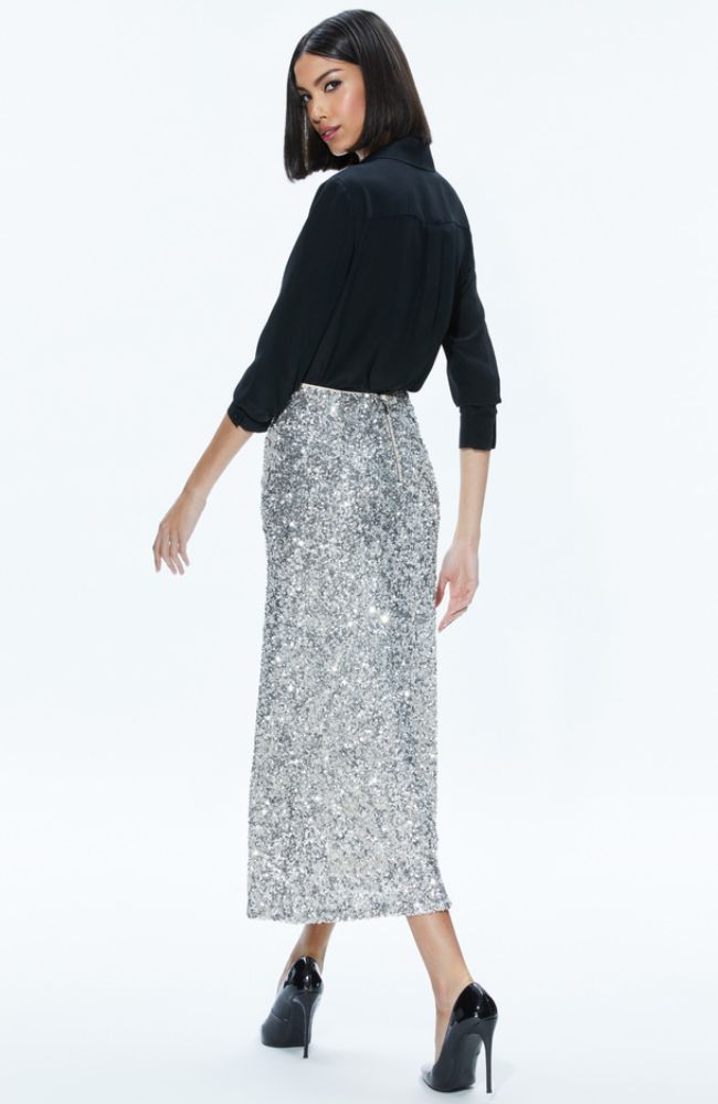 Maeve Sequin Slip Skirt