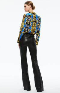 Willa Placket Top in Regal Romance Sapphire