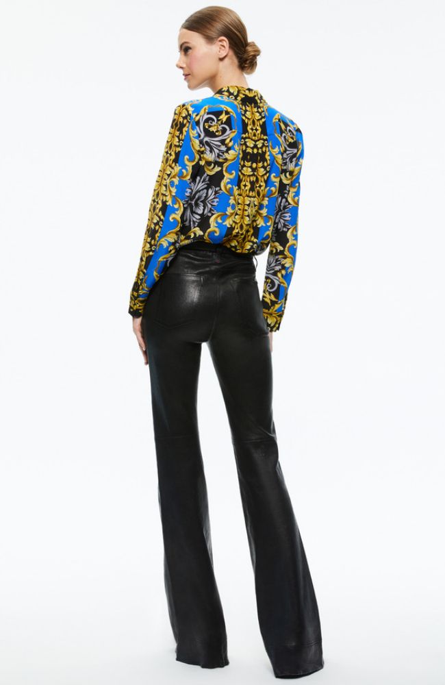 Willa Placket Top in Regal Romance Sapphire