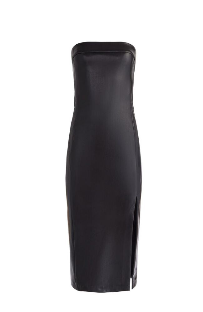 Kelly Vegan Leather Midi Dress – shoprodeodrive