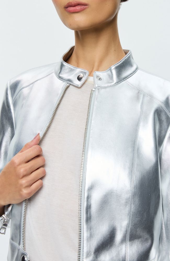 Lari Vegan Leather Moto Jacket