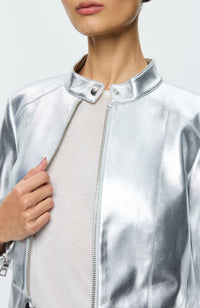 Lari Vegan Leather Moto Jacket