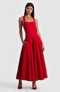 Adley Drop Waist Midi Dress