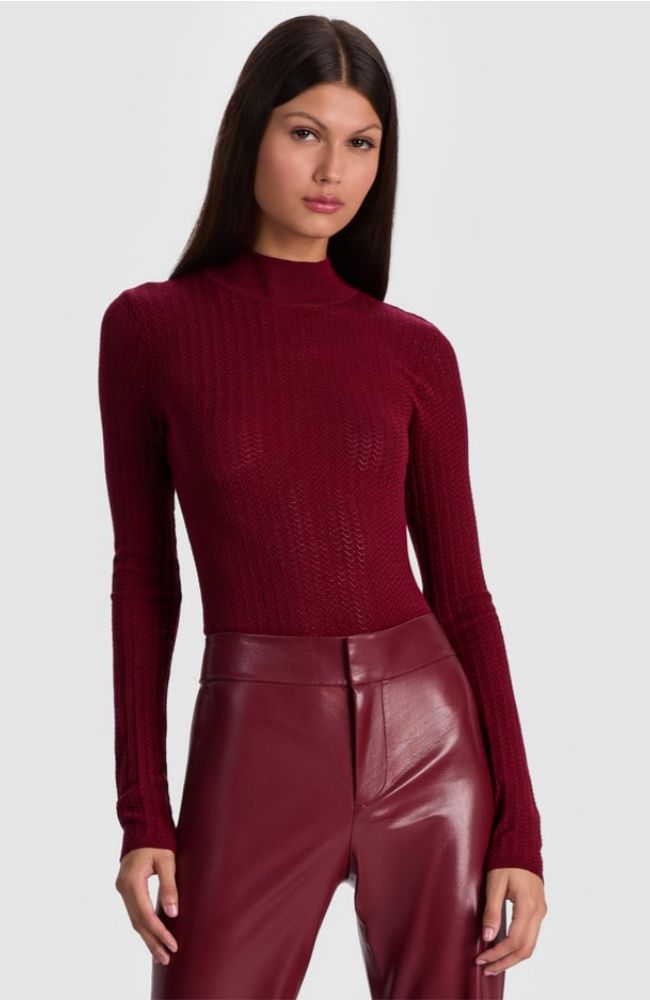 Lanie Pointelle LS Mockneck