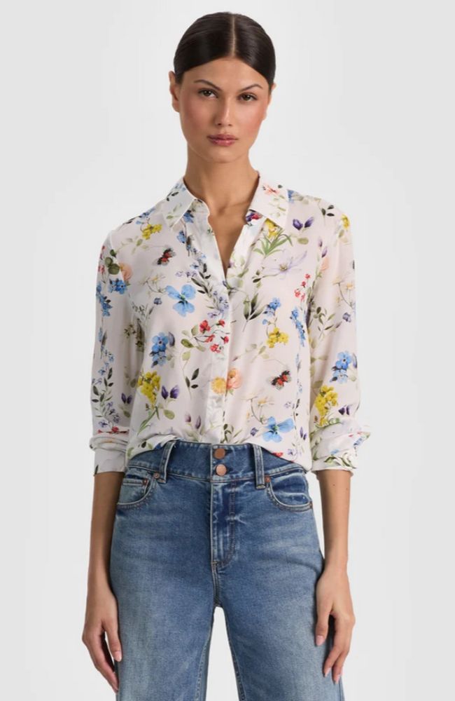 Willa Plkt Top in Off White