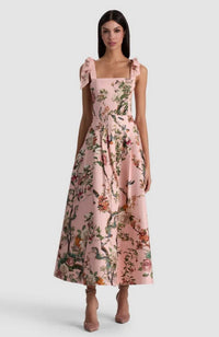 Hana Tie Strap Midi Dress