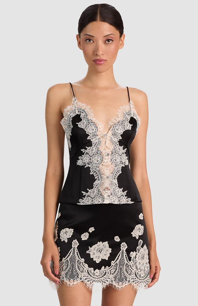 Julietta Cutaway Lace Slip Top