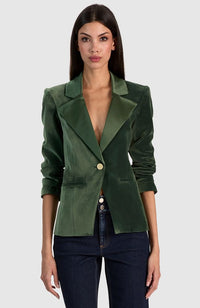 Sable Fitted Crossover Blazer