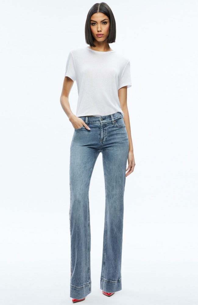 Rey Side Zipper Wide Leg Jean