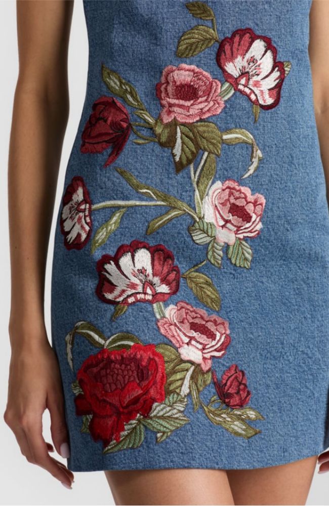 Cade Shift Denim Mini Dress