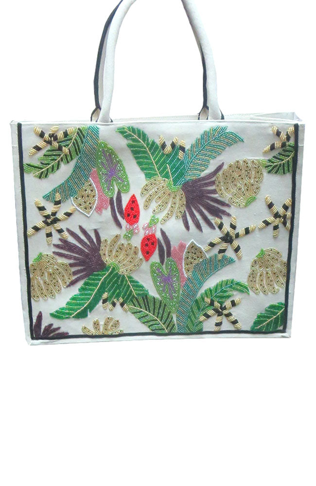 Tropical Beaded Tote