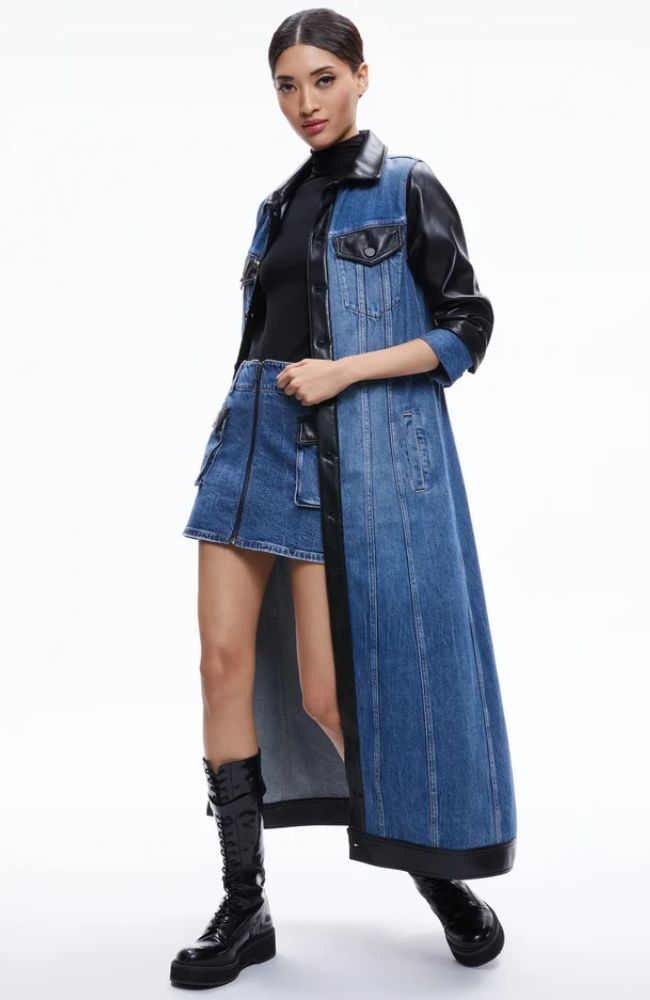 Darren Maxi Denim Combo Jacket