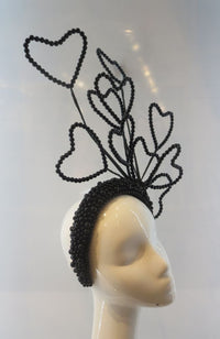 CE25YA Yana Black Beaded Heart