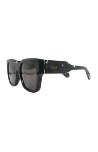 Chloe Sunglass Black Vintage Rectangle