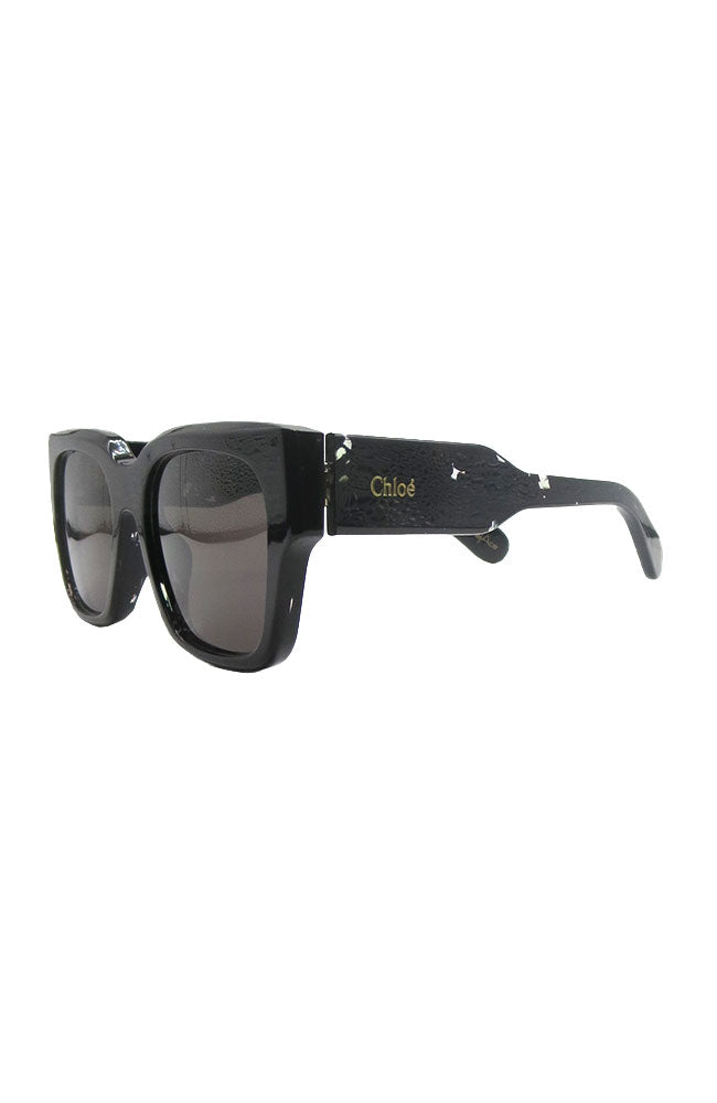 Chloe Sunglass Black Vintage Rectangle