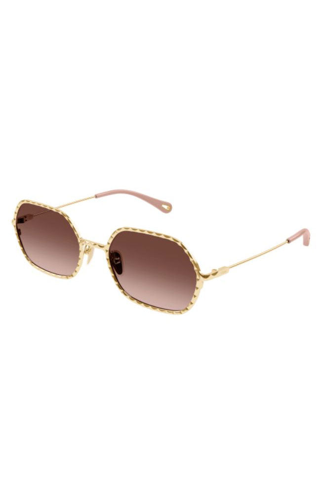Chloe Sunglasses Scallop Gold Copper Lens