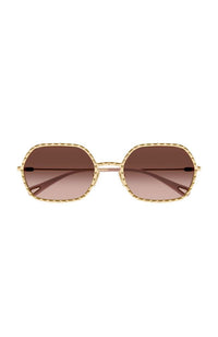 Chloe Sunglasses Scallop Gold Copper Lens