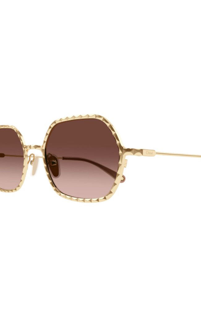 Chloe Sunglasses Scallop Gold Copper Lens