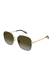 Chloe Sunglass Green Scalloped