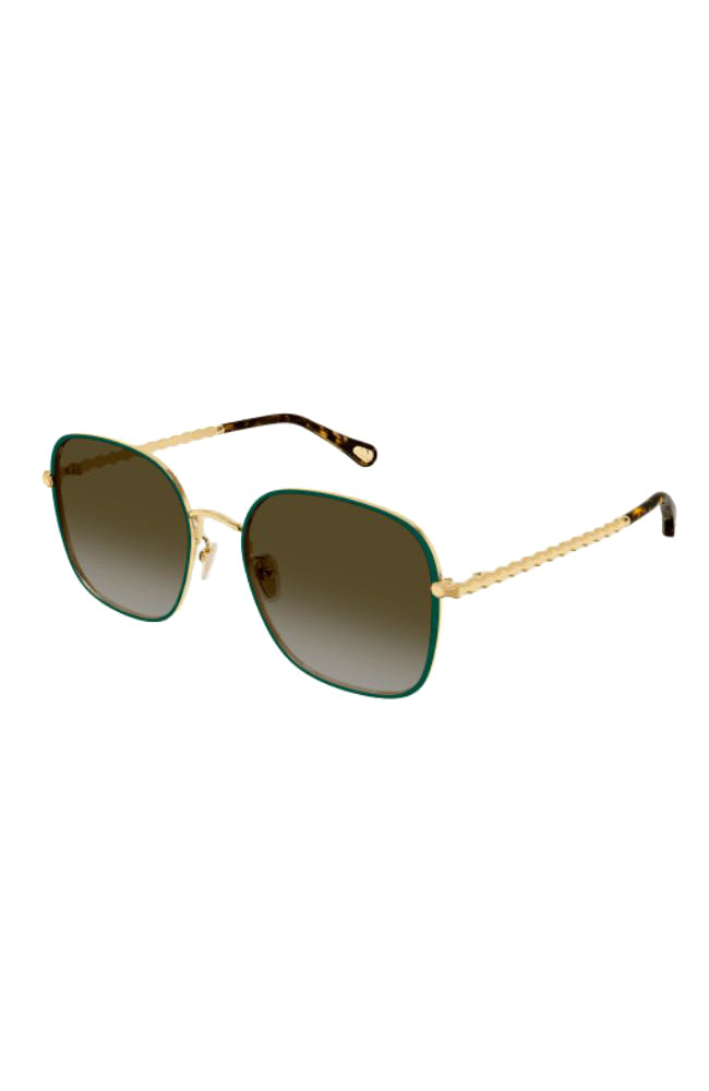 Chloe Sunglass Green Scalloped