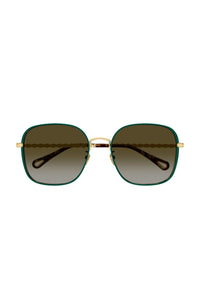 Chloe Sunglass Green Scalloped