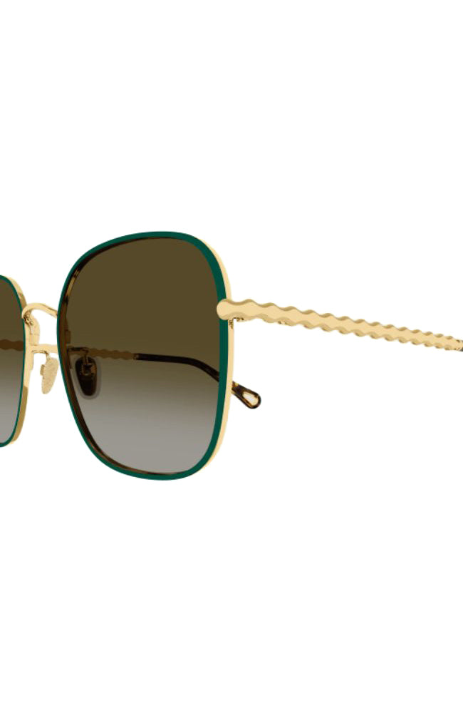 Chloe Sunglass Green Scalloped
