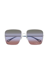 Chloe Sunglass Square Silver