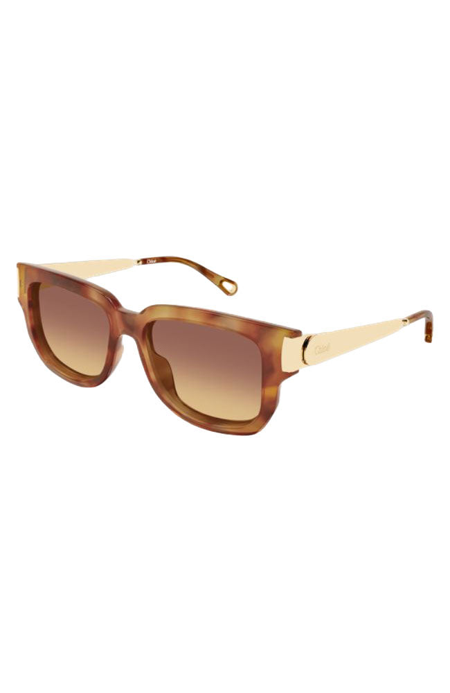 Chloe Sunglass Sq Gold Tort