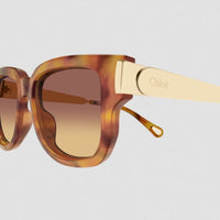 Chloe Sunglass Sq Gold Tort