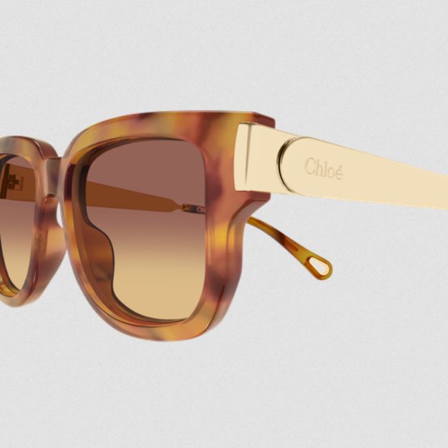Chloe Sunglass Sq Gold Tort