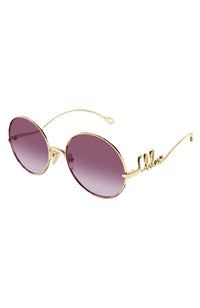Chloe Sunglass Round Pink