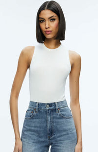 Tonita Ribbed Tank Soft White