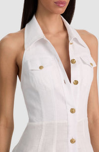 Kendall Halter Maxi Dress in Off White