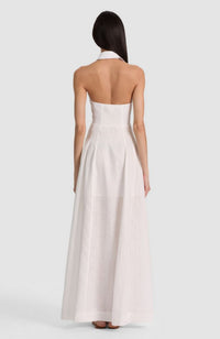 Kendall Halter Maxi Dress in Off White