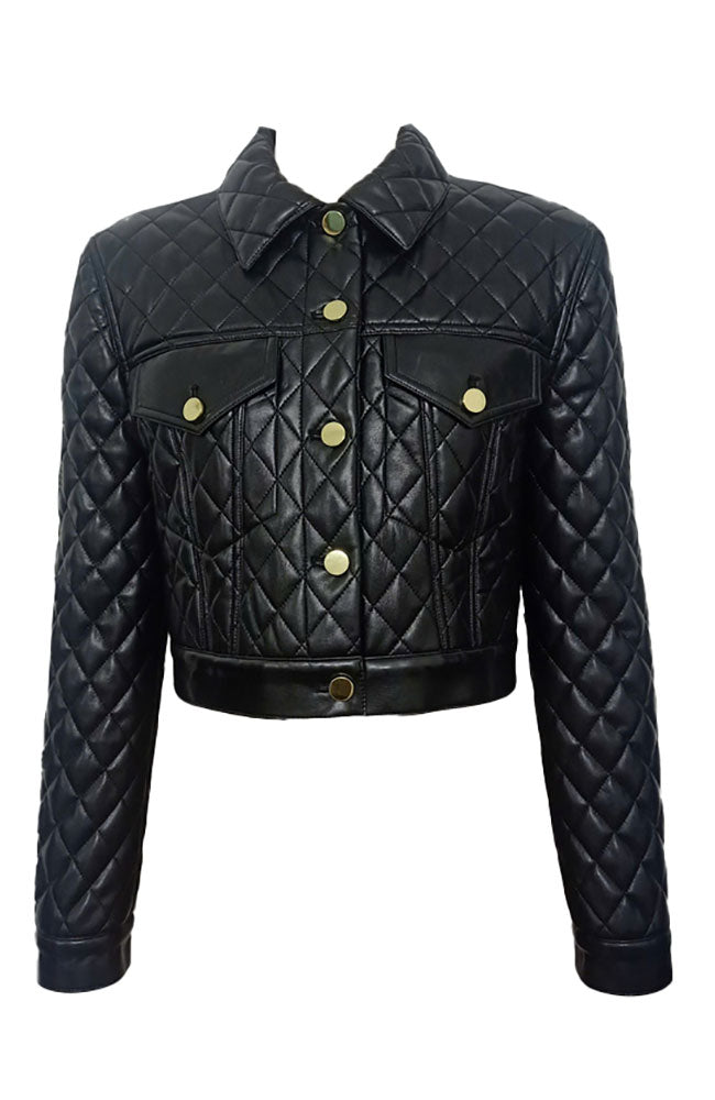 Chloe Quilted Boxy Cropped Jacket