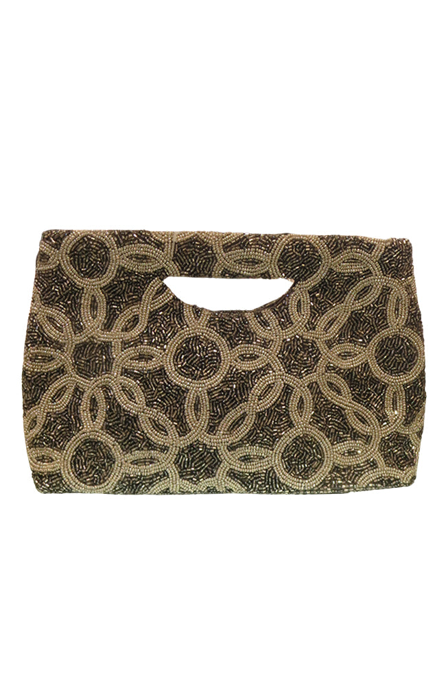 Ant Moss Silver Cut Out Handle Clutch