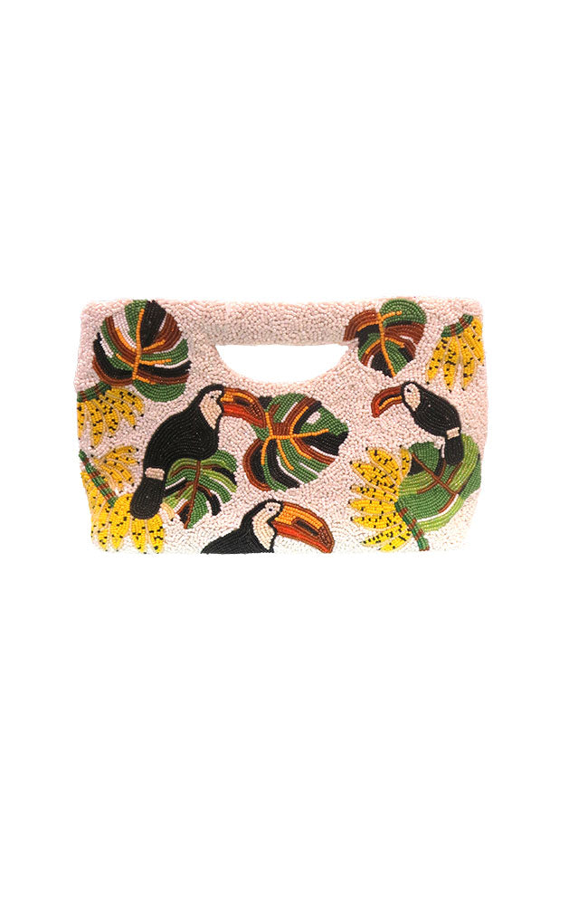 Ivory Multi Cut Out Handle Clutch