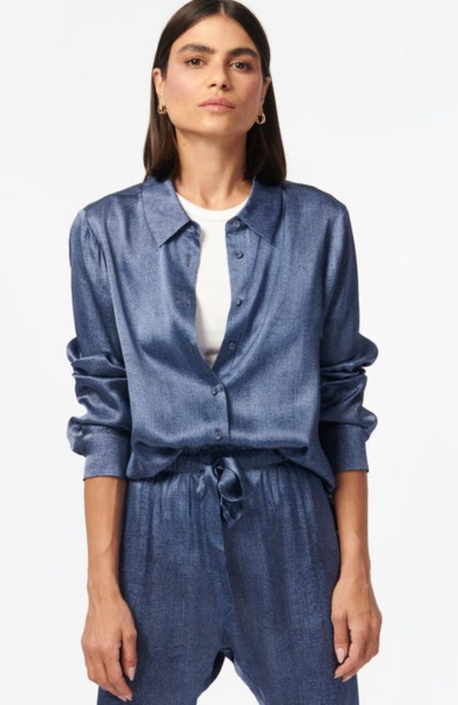 Crosby Blouse in Raw Denim
