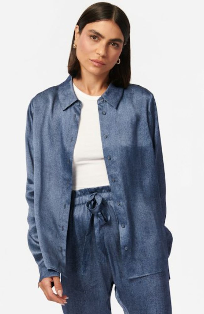 Crosby Blouse in Raw Denim